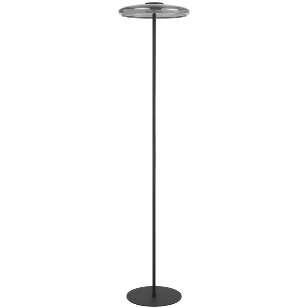 Amity LED Floor Lamp 12W 3000K  Black & Smoke - AMITY FL35-BKSM