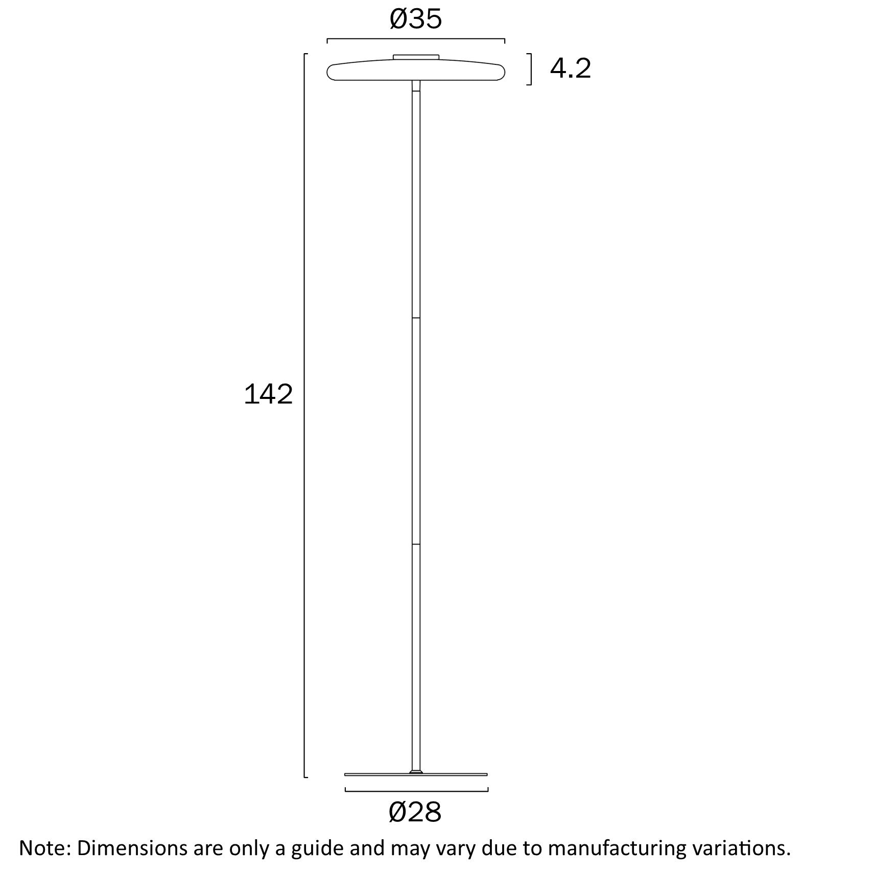 Amity LED Floor Lamp 12W 3000K  Black & Smoke - AMITY FL35-BKSM