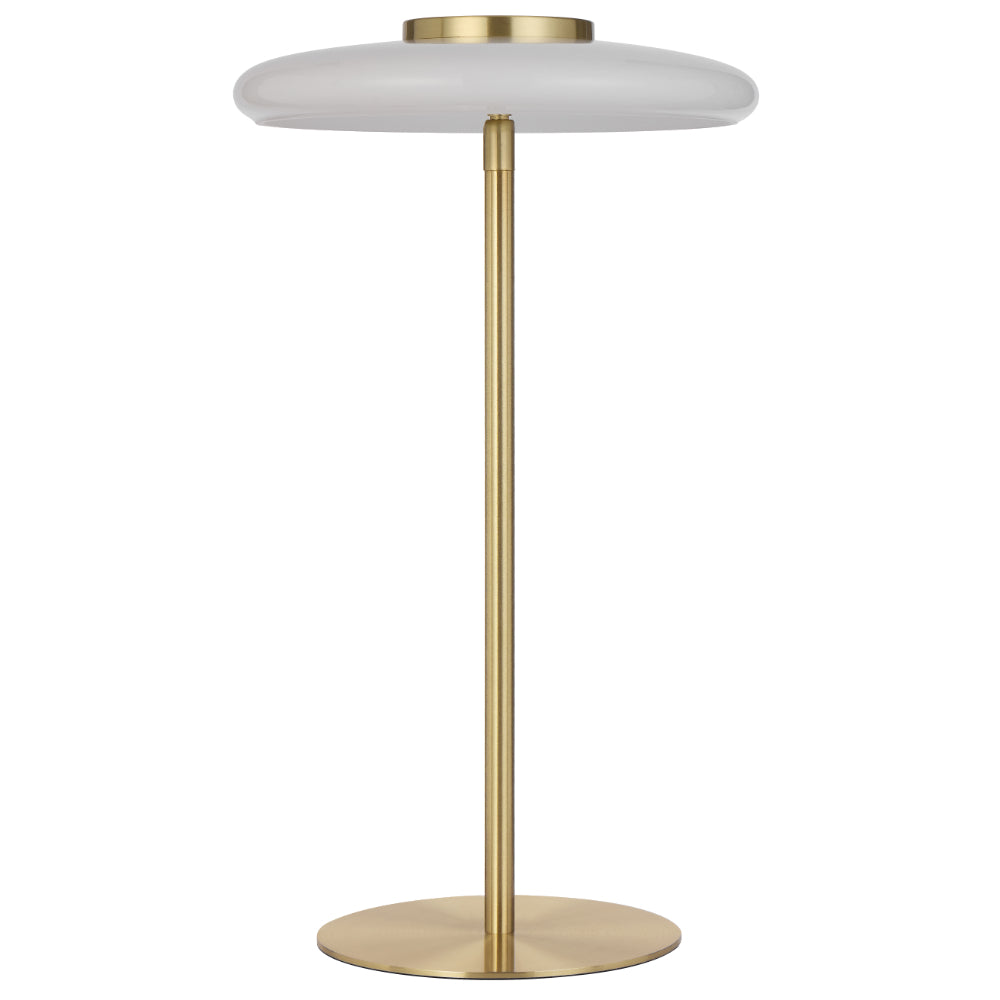 Amity LED Table Lamp 8W 3000K Brass & Opal - AMITY TL25-BRSOP