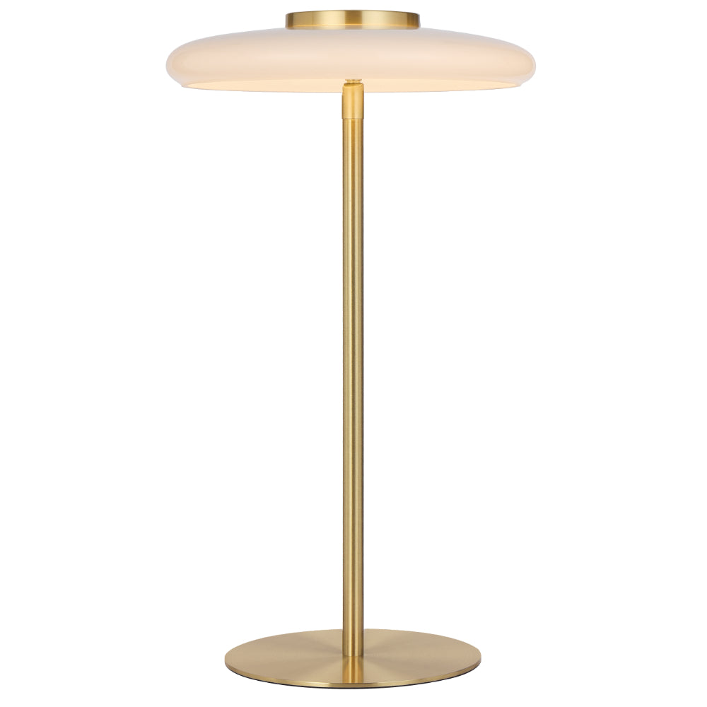 Amity LED Table Lamp 8W 3000K Brass & Opal - AMITY TL25-BRSOP