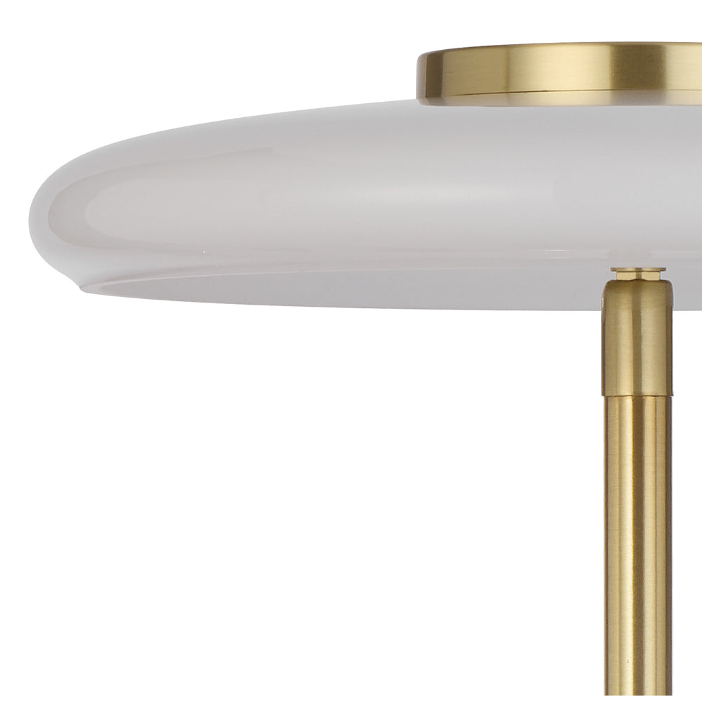 Amity LED Table Lamp 8W 3000K Brass & Opal - AMITY TL25-BRSOP