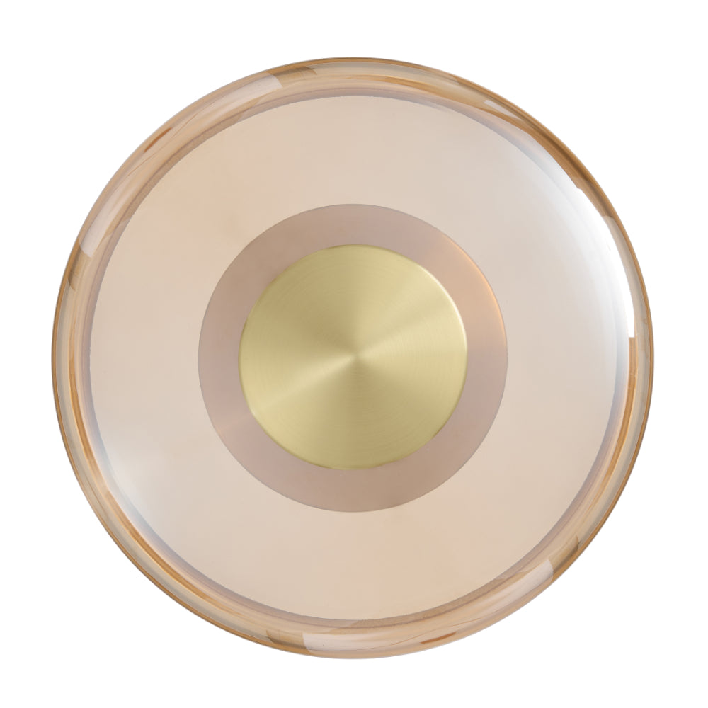 Amity LED Wall Light 8W 3000K Brass & Amber - AMITY WB25-BRSAM
