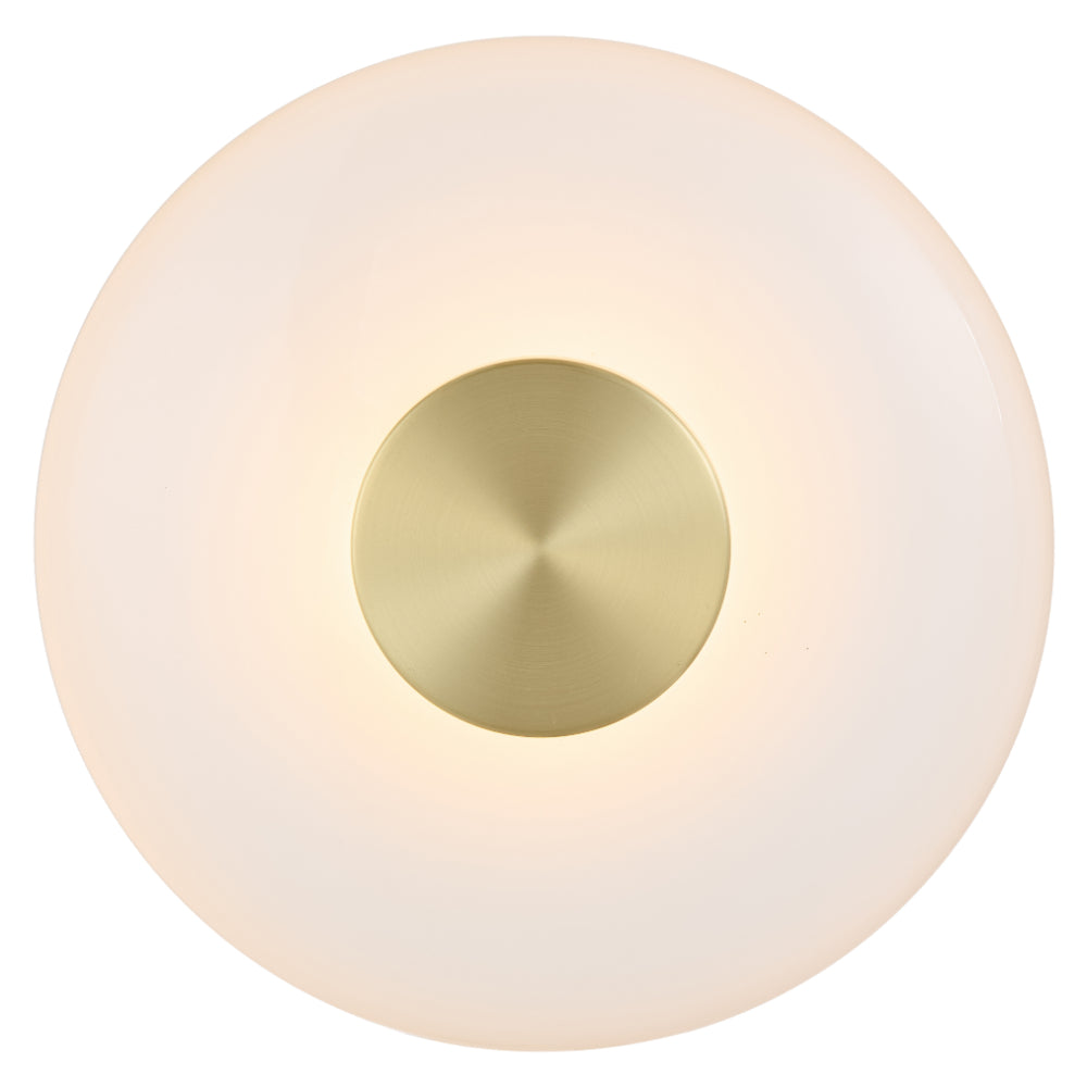 Amity LED Wall Light 8W 3000K Brass & Opal - AMITY WB25-BRSOP