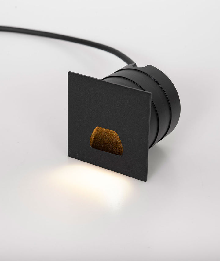 Rise Square Wide Step Light 3W 3000K Black or White