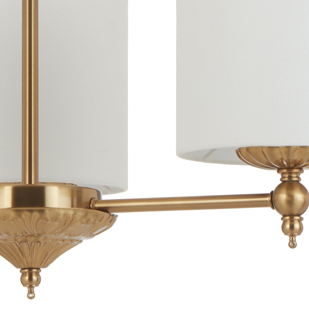 Argos 3 Light Pendant Antique Gold & Ivory - ARGOS PE3-AGIV