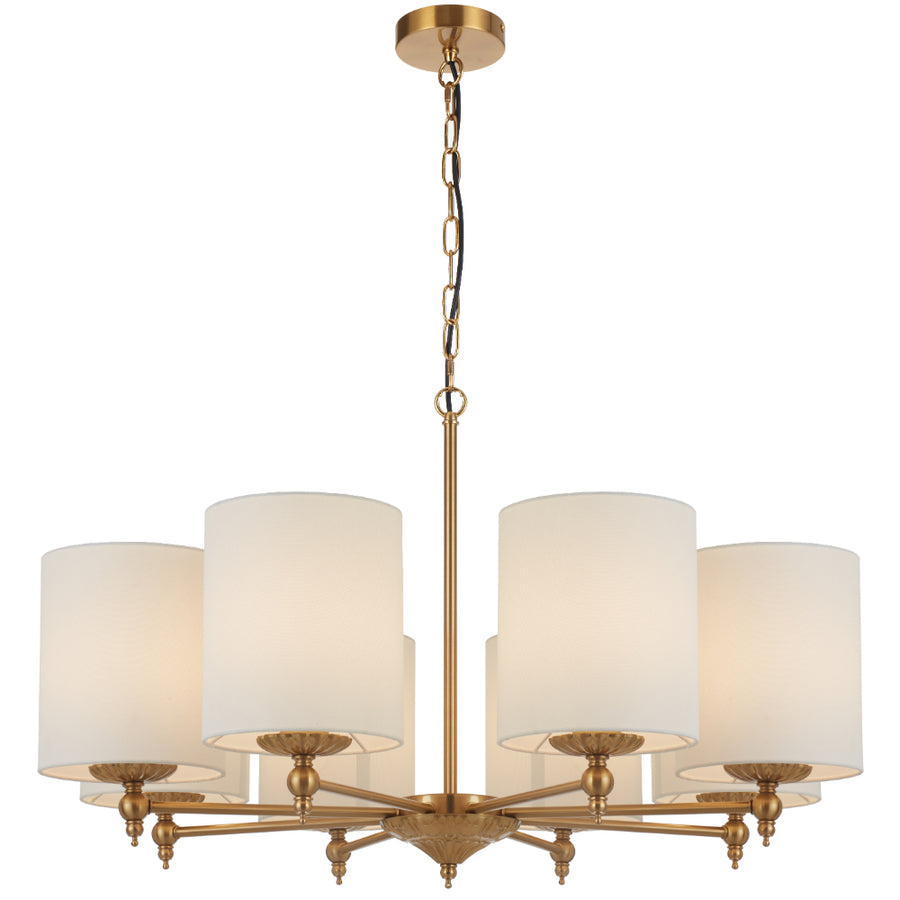 Argos 8 Light Pendant Antique Gold & Ivory - ARGOS PE8-AGIV