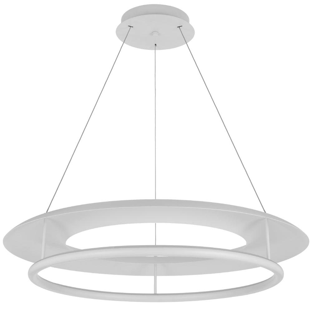 Ariva LED 800mm Pendant Light 34W Tri Colour White - ARIVA PE80-WH