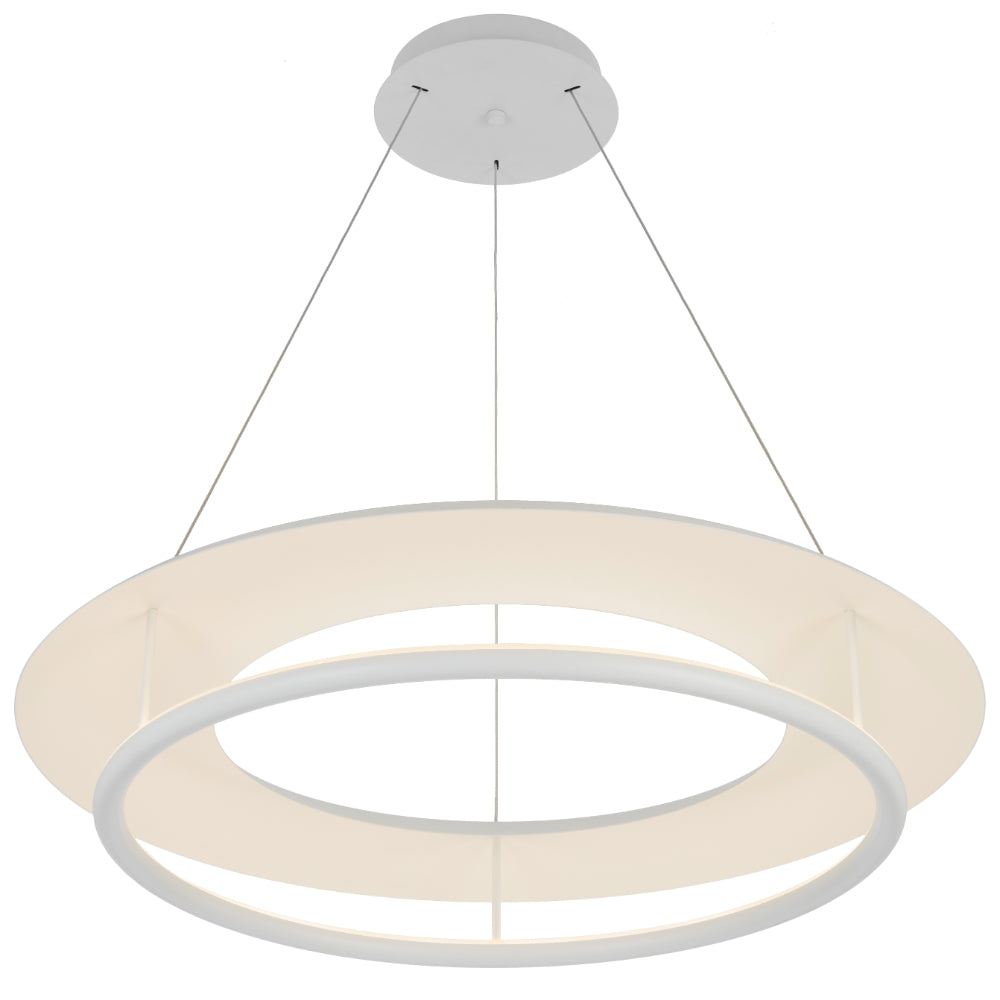 Ariva LED 800mm Pendant Light 34W Tri Colour White - ARIVA PE80-WH