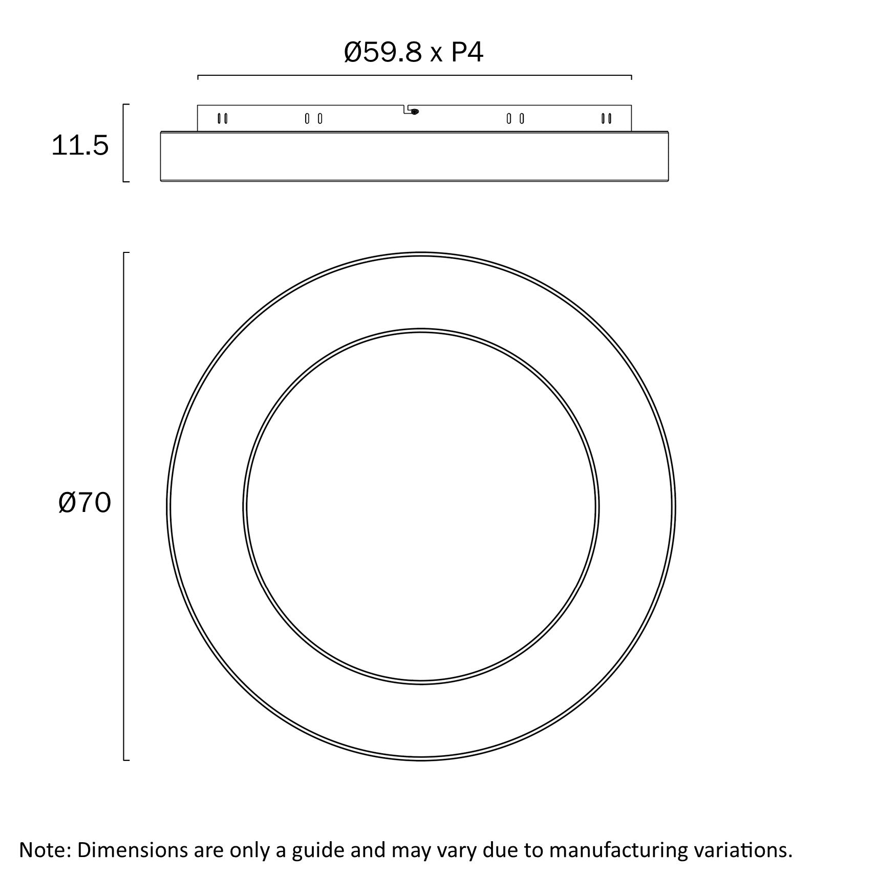 Astana LED Ceiling Light 240V 56W Tri Colour Grey - ASTANA CTC-GY3C