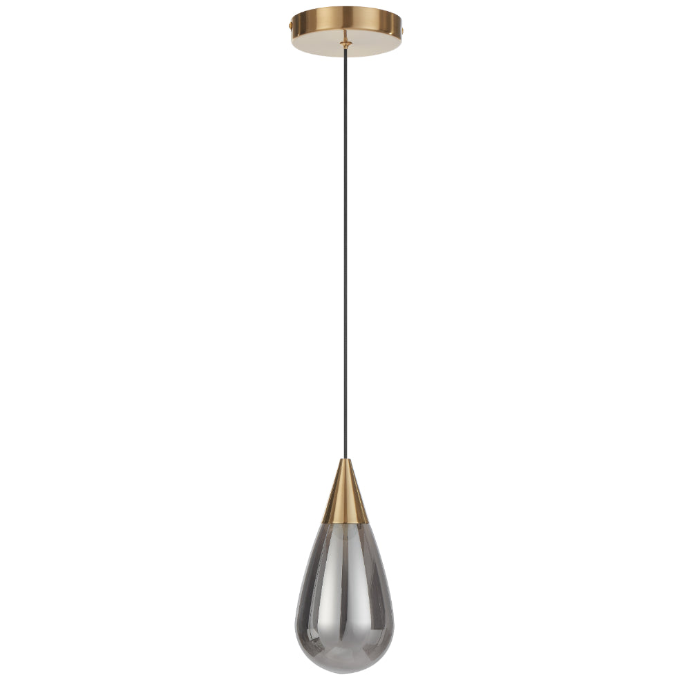 Atico LED Pendant 4W 3000K Antique Gold & Smoke - ATICO PE1-AGSM