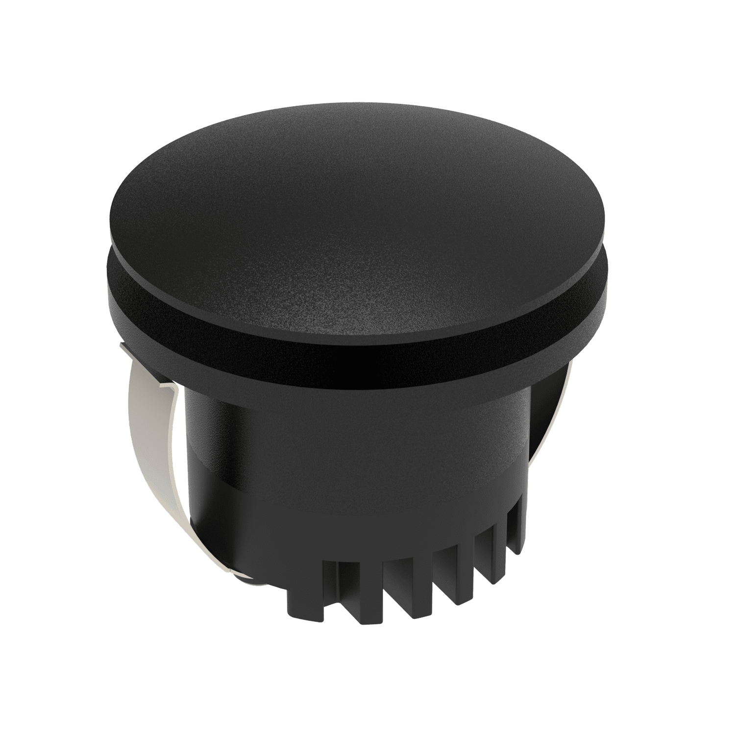 Aura Round LED Step Light Halo 24V 3W Tri Colour Black - 23712