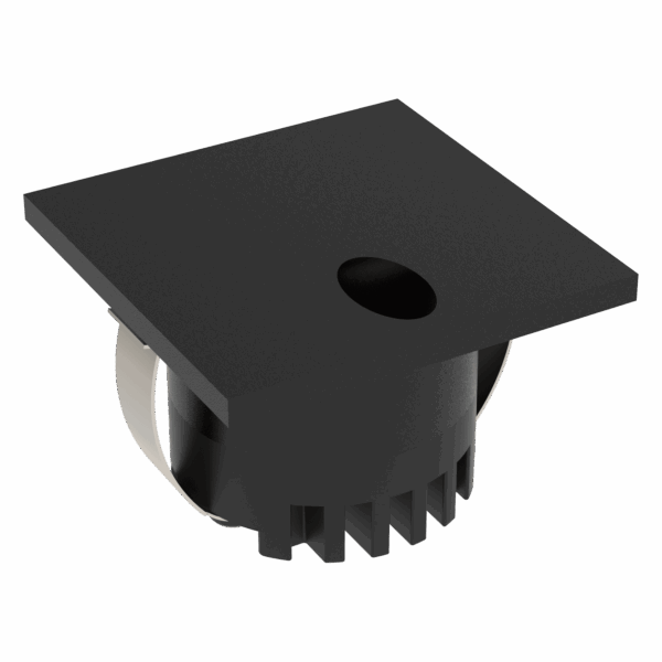Aura Square LED Step Light Narrow 24V 3W Tri Colour Black - 23725