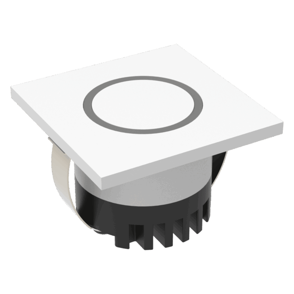 Aura Square LED Step Light Round Ring 24V 3W Tri Colour White - 23714