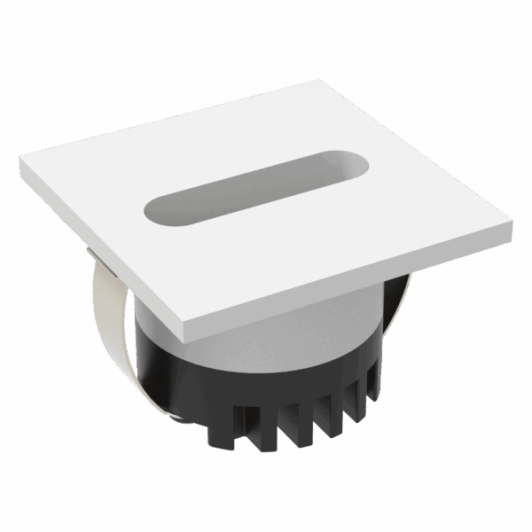 Aura Square LED Step Light Slot 24V 3W Tri Colour White - 23716