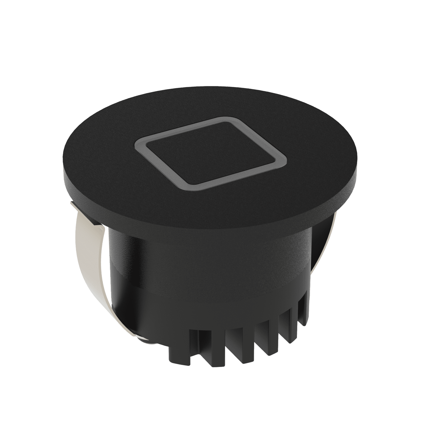 Aura Round LED Step Light Square Ring 24V 3W Tri Colour Black - 23708