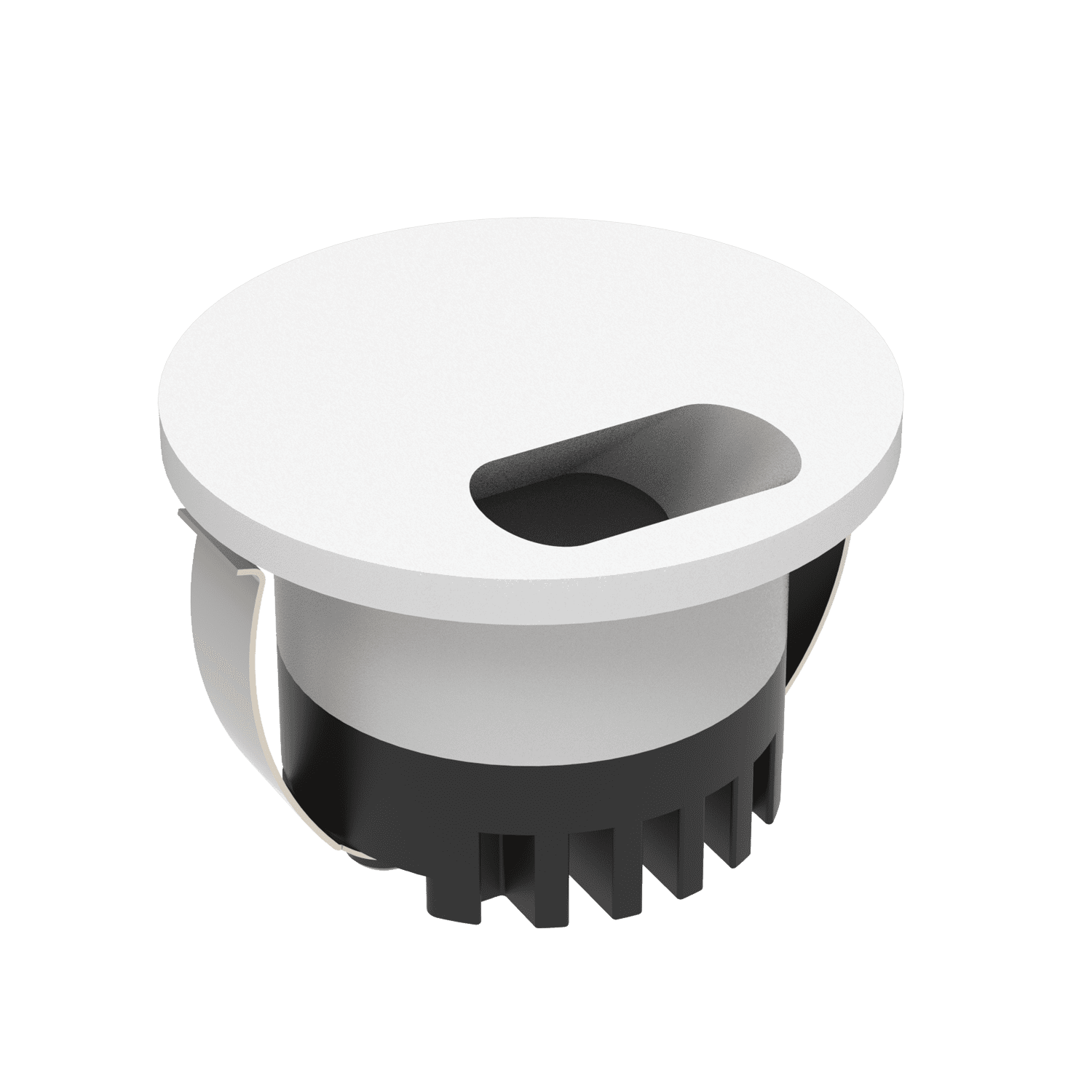 Aura Round LED Step Light Wide 24V 3W Tri Colour White - 23703