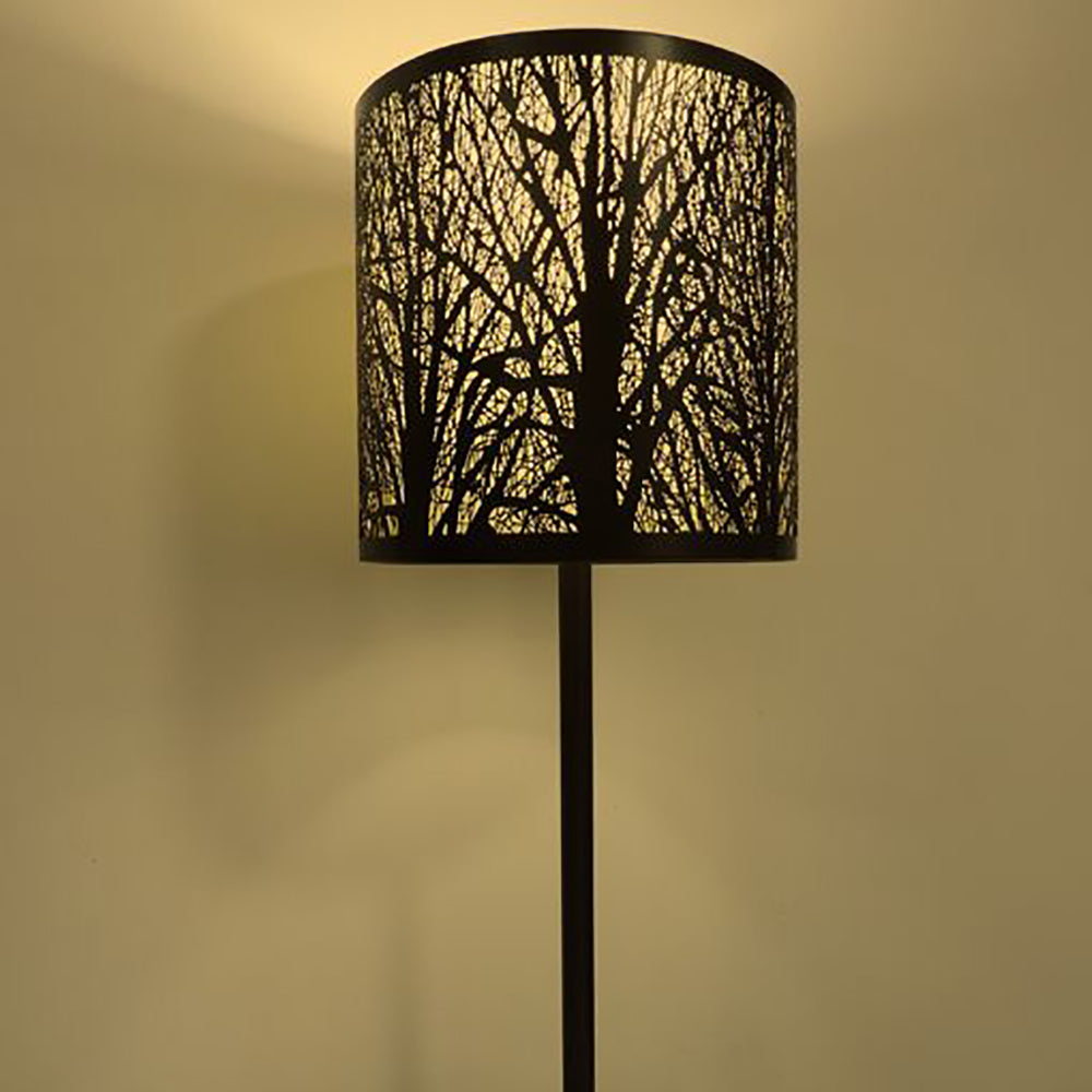 Autumn 1 Light Table Lamp Aged Bronze With Amber Lining - AUTUMN04TL