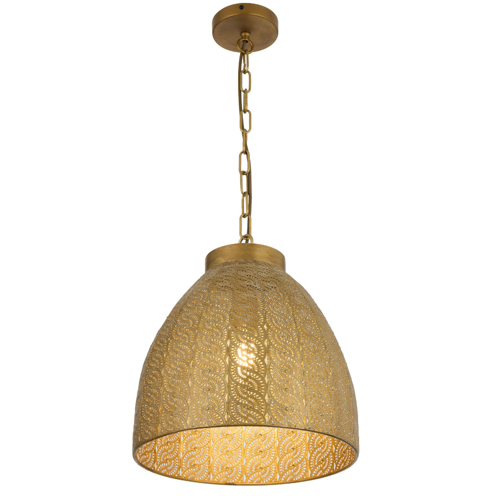 Aydin Iron 350mm Pendant Antique Brass - AYDIN PE35-AB