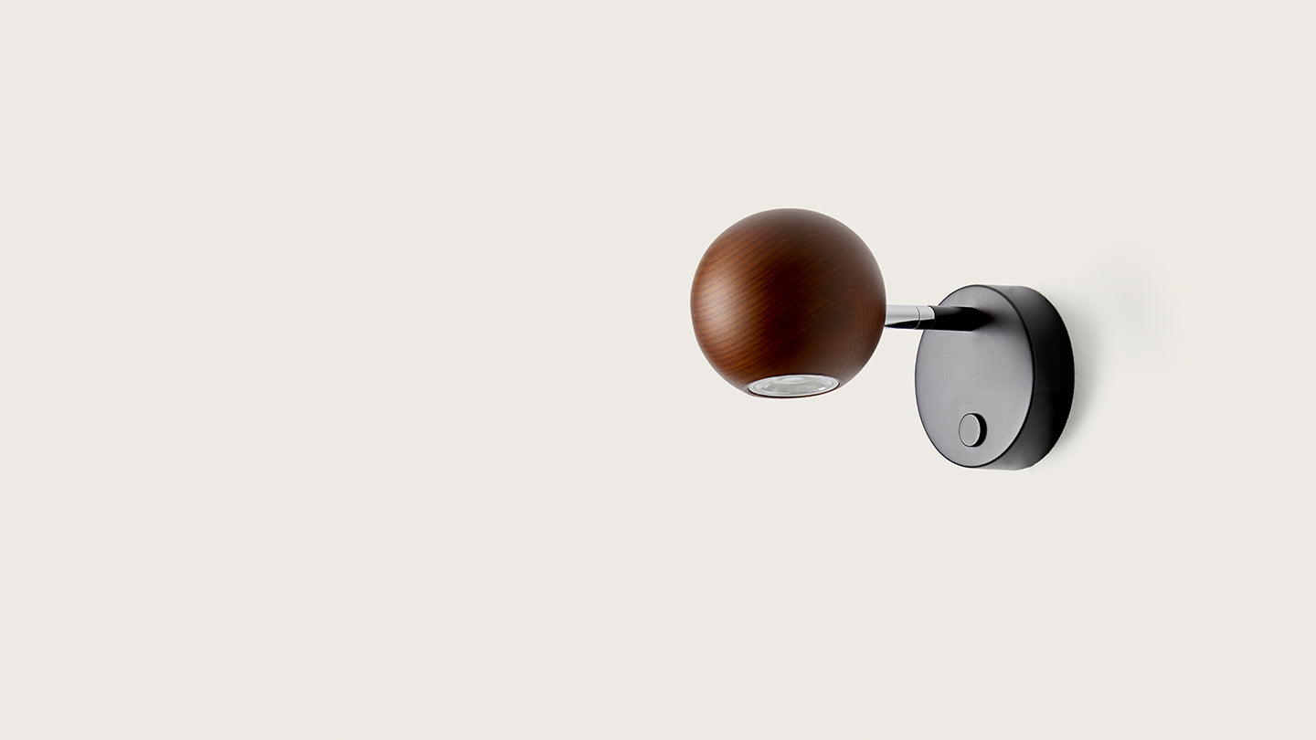 Lita LED Wall Light 3W 3000K Matt Black or Walnut