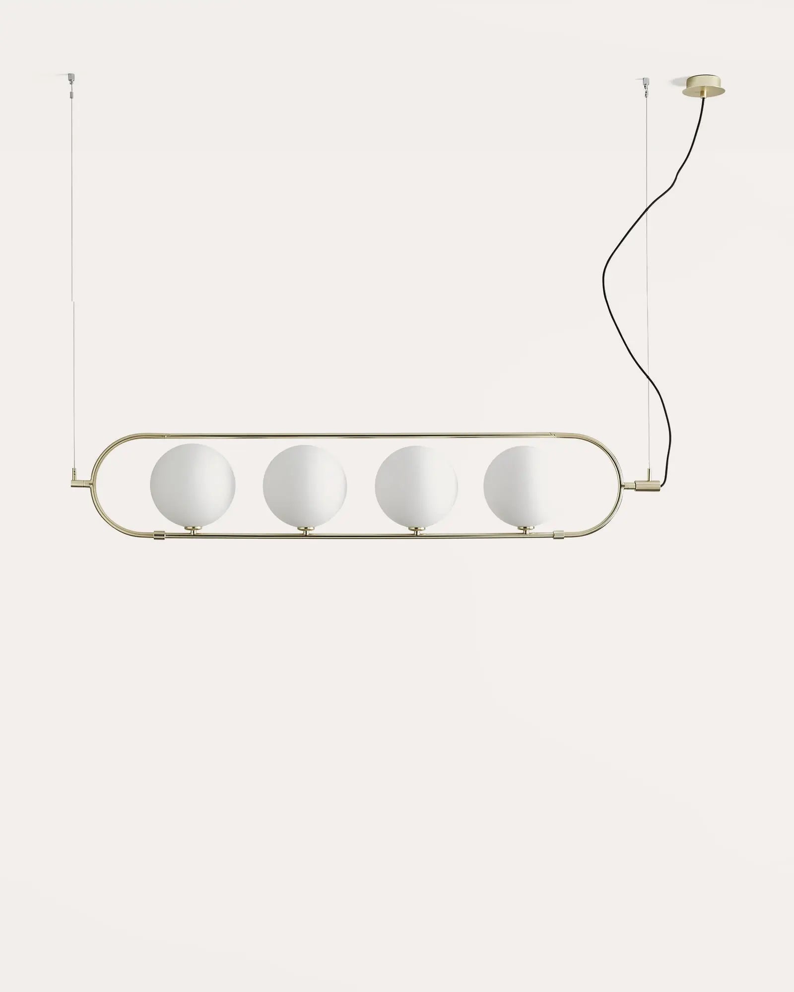 Abbacus Linear Pendant Light Matte Brass & Opal - ARO.C1258/4/ORO