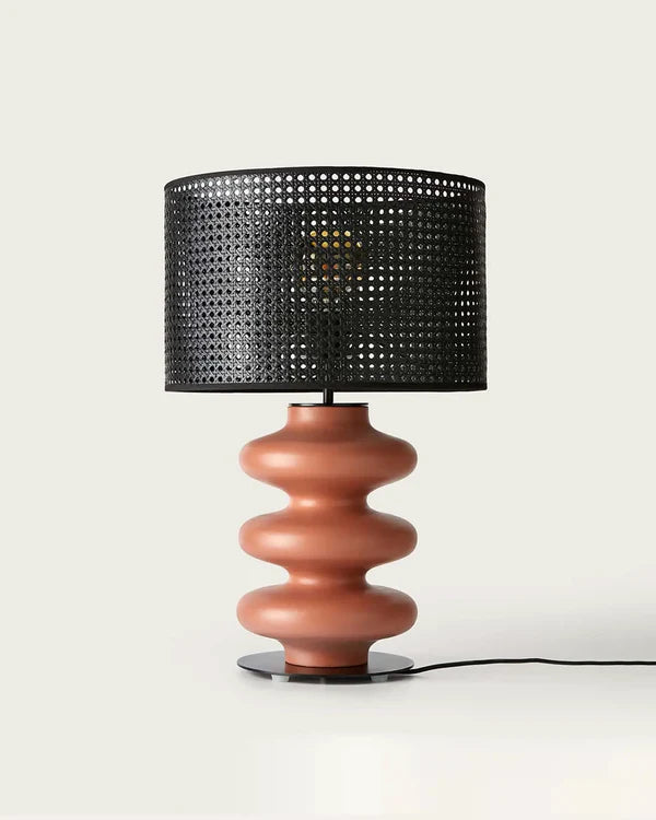 Adon Table Lamp Black & Terracotta - ARO.NAC119/NEG/TBC+801125/40/NEG