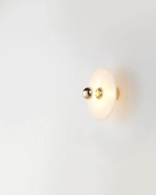 Alba Large Wall Light Shiny Gold Chrome Black or White