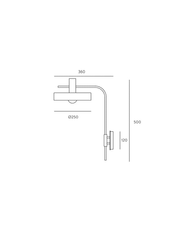 Aloa Wall Light Matte Black - ARO.A1227
