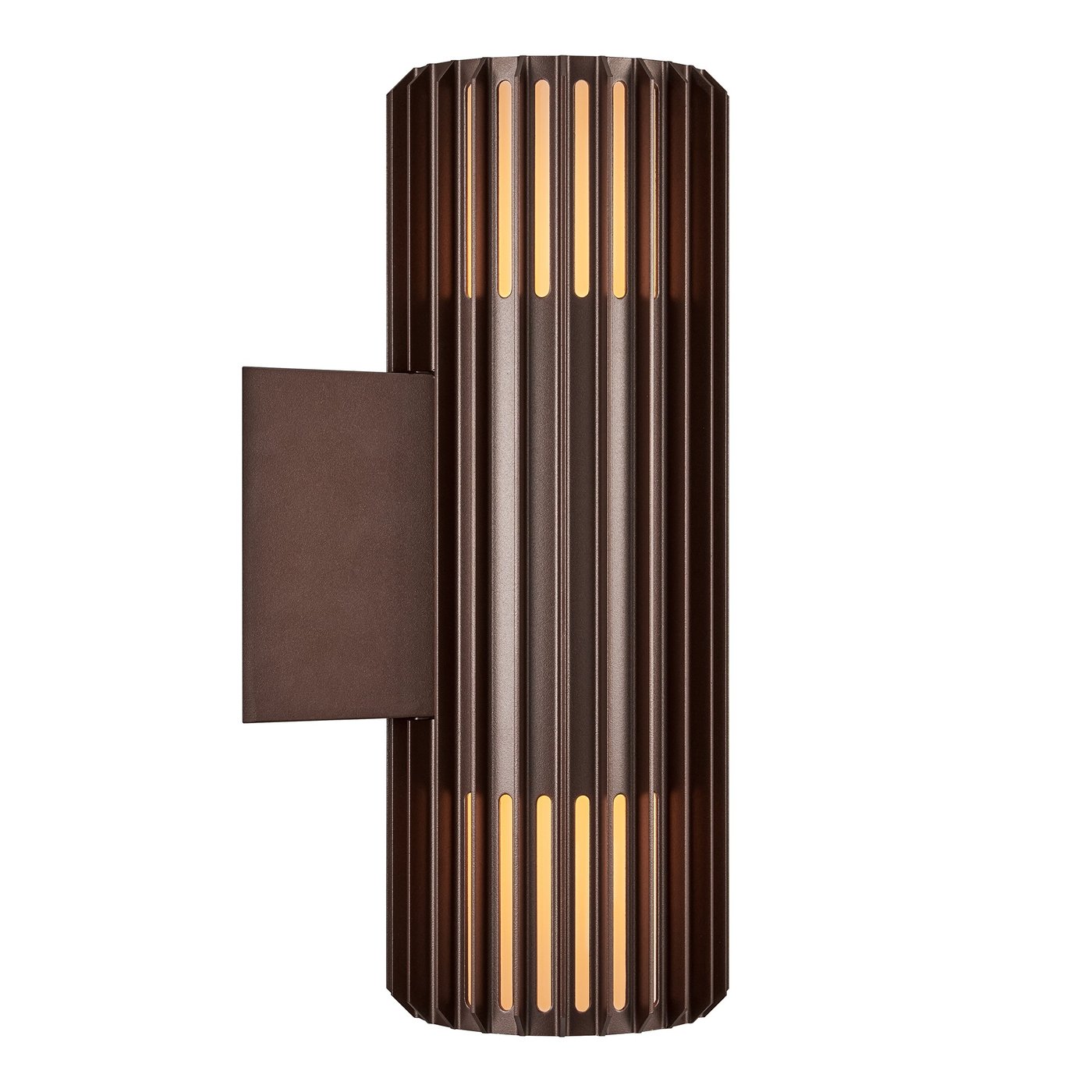 Aludra Aluminium Up & Down Seaside Wall Light Brown Metallic - 2418121261