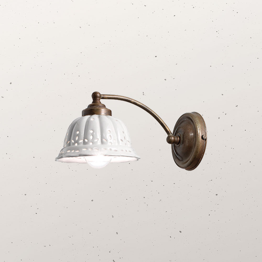 Anita Straight Wall Light Pre Aged & White - IL.061.17.OC