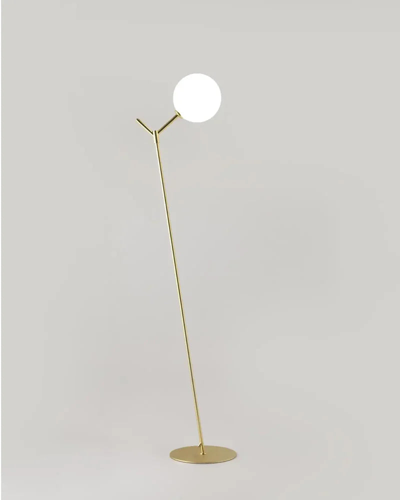 Atom LED Floor Lamp 5W 2700k Matte Brass & Clear - ARO.P1214/ORO/CLR