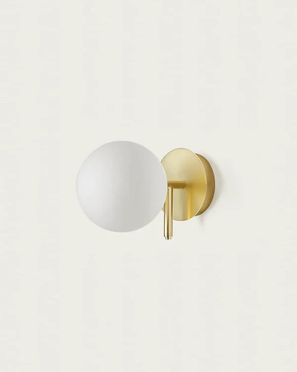 Atom LED Wall Light 5W 2700K Matte Brass & Opal - ARO.A1214/ORO/CLR