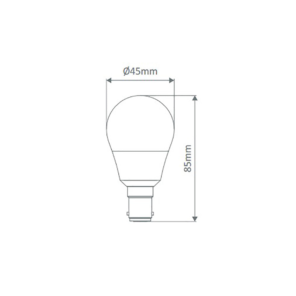 Buy LED Globes Australia Key Fancy Round LED Globe SBC 240V 6W Frosted 6500K - 65022