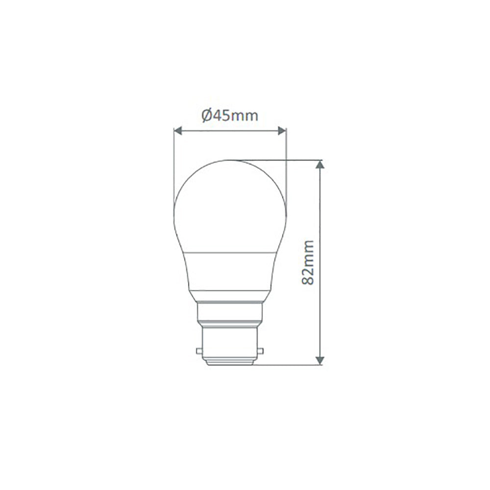 Buy LED Globes Australia Key Fancy Round LED Globe BC 240V 6W Frosted 6500K - 65026