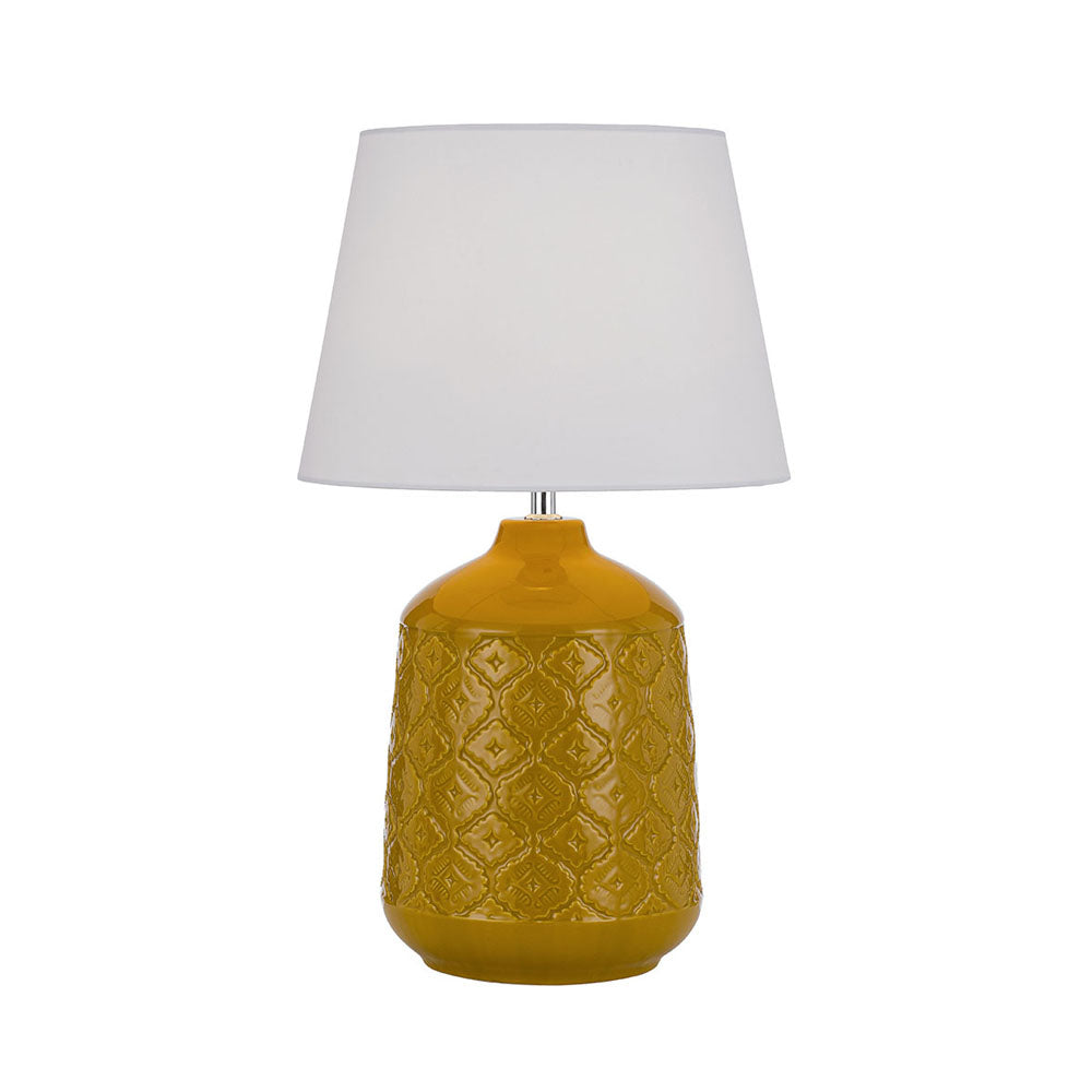 Buy Table Lamps Australia BACI Table Lamp Butterscotch Ceramic / Fabric - BACI TL-BSWH