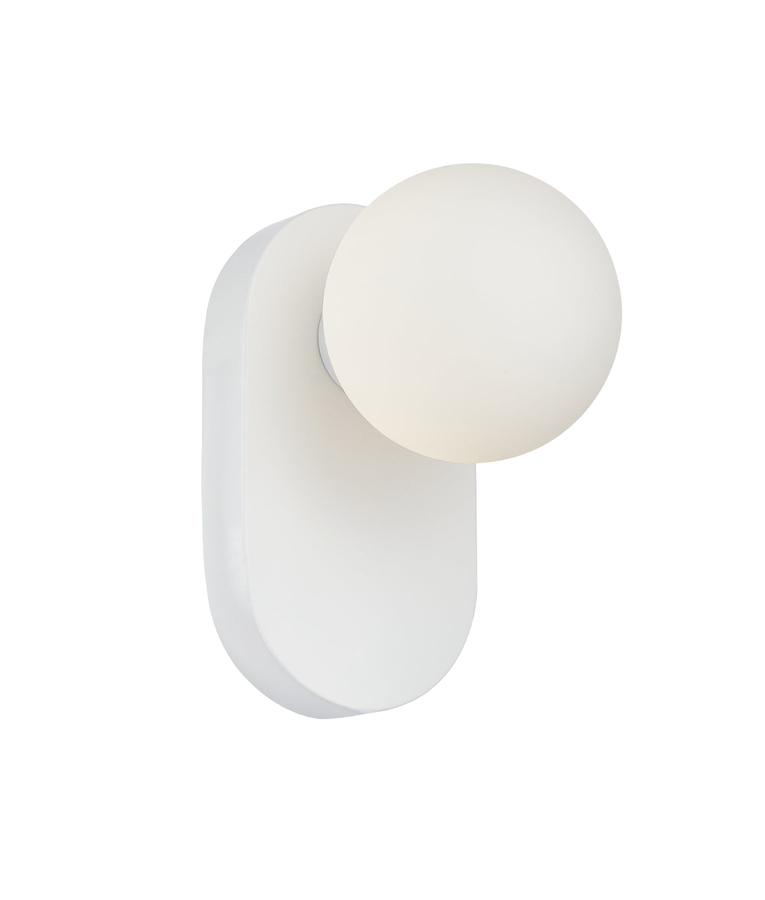 Balle Interior Oblong Base Wall Light White - BALLE3