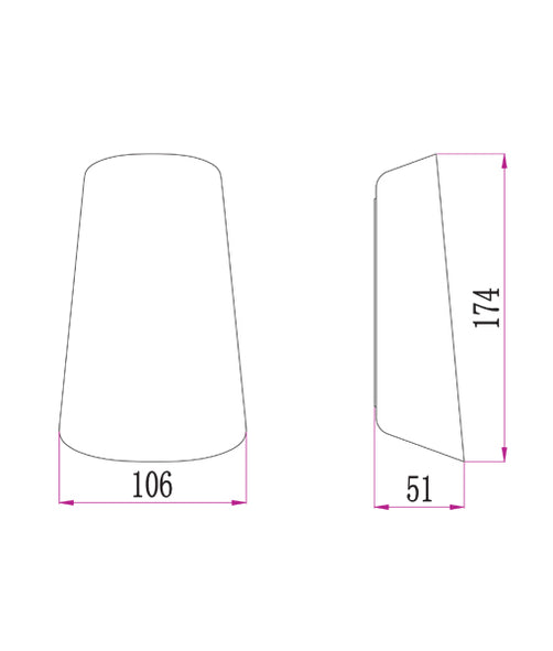 Bestri Aluminium UP & Down LED Wall Light White 11W TRI Colour - BESTRI2