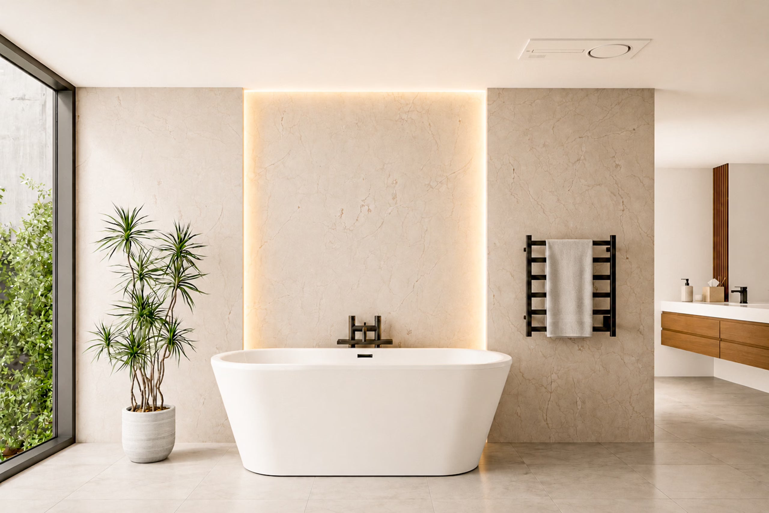 Vivaheat 6 in 1 Premium LED Bathroom Heater 60W Tri Color White - 56080