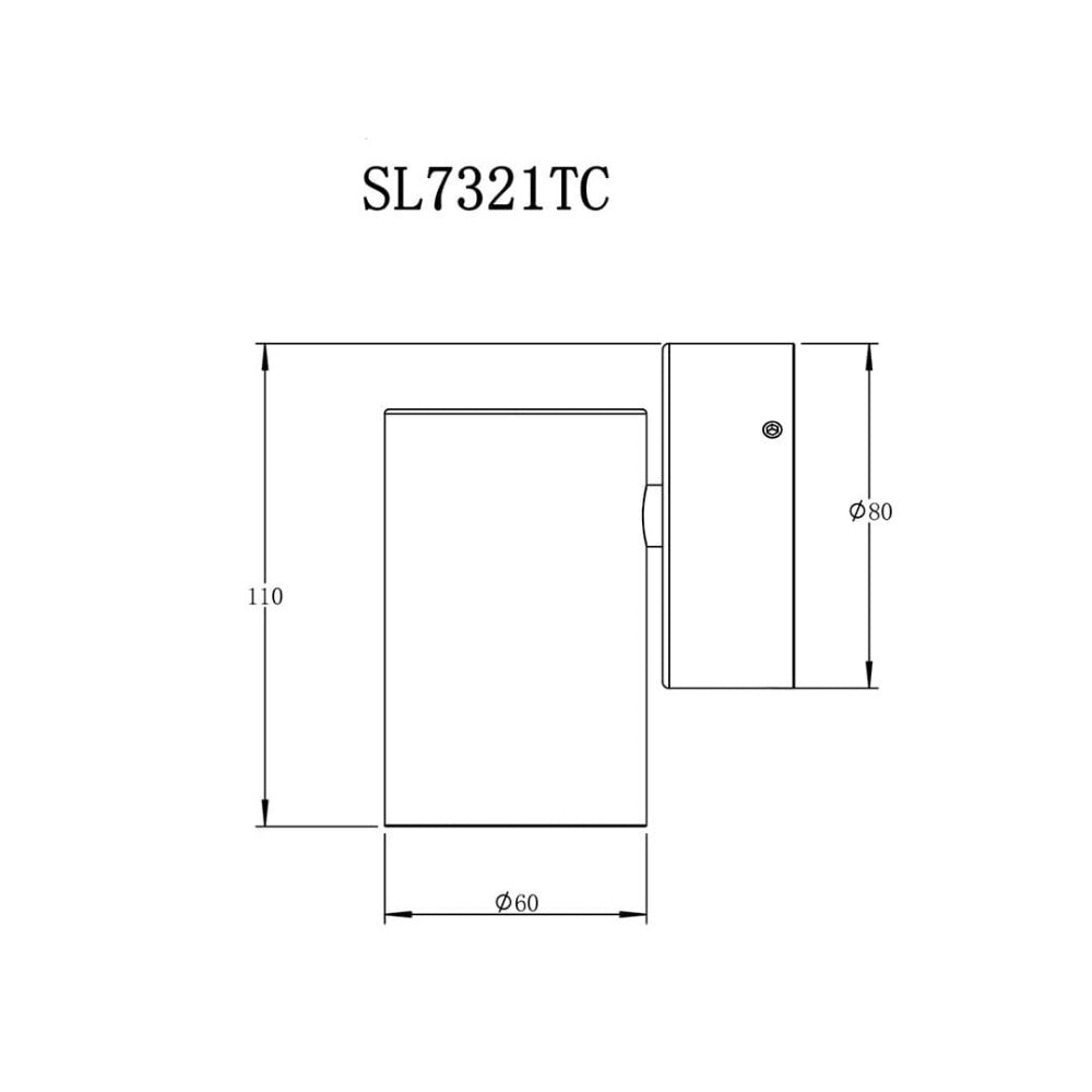 Buy Exterior Wall Lights Australia BONDI Exterior Wall Light W60mm Stainless Steel 3CCT - SL7321TC/AST