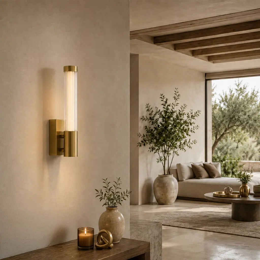 Bremen Single LED Vanity Light 6W Tri Colour Antique Gold - BREMEN WB1-AG3C