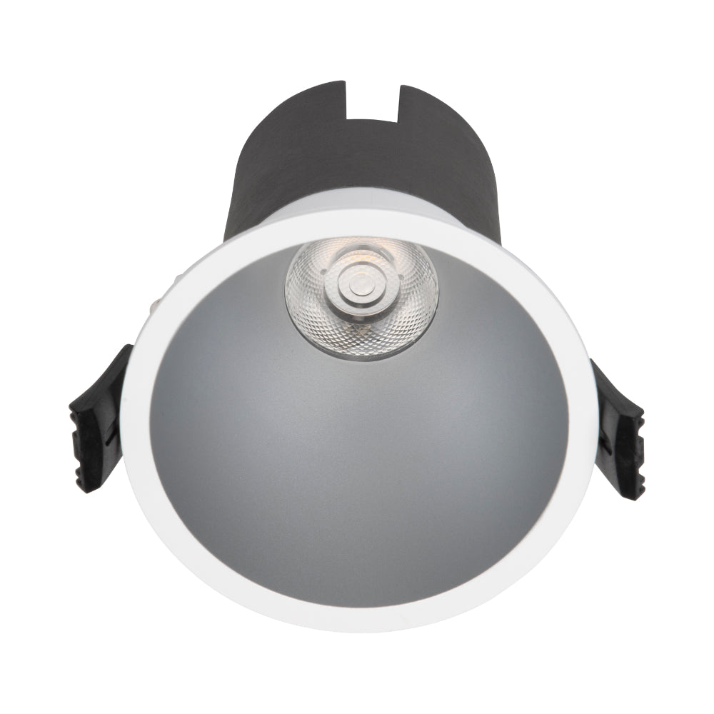 Brex 93mm Recessed LED Downlight 10W 3000K White & Silver - BREX DL93-WHSL93