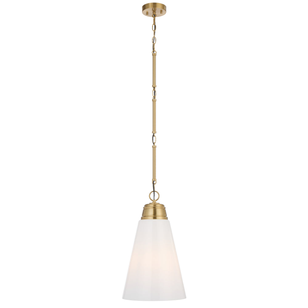Brine 288mm Pendant Light Antique Gold & Opal - BRINE PE28-AG