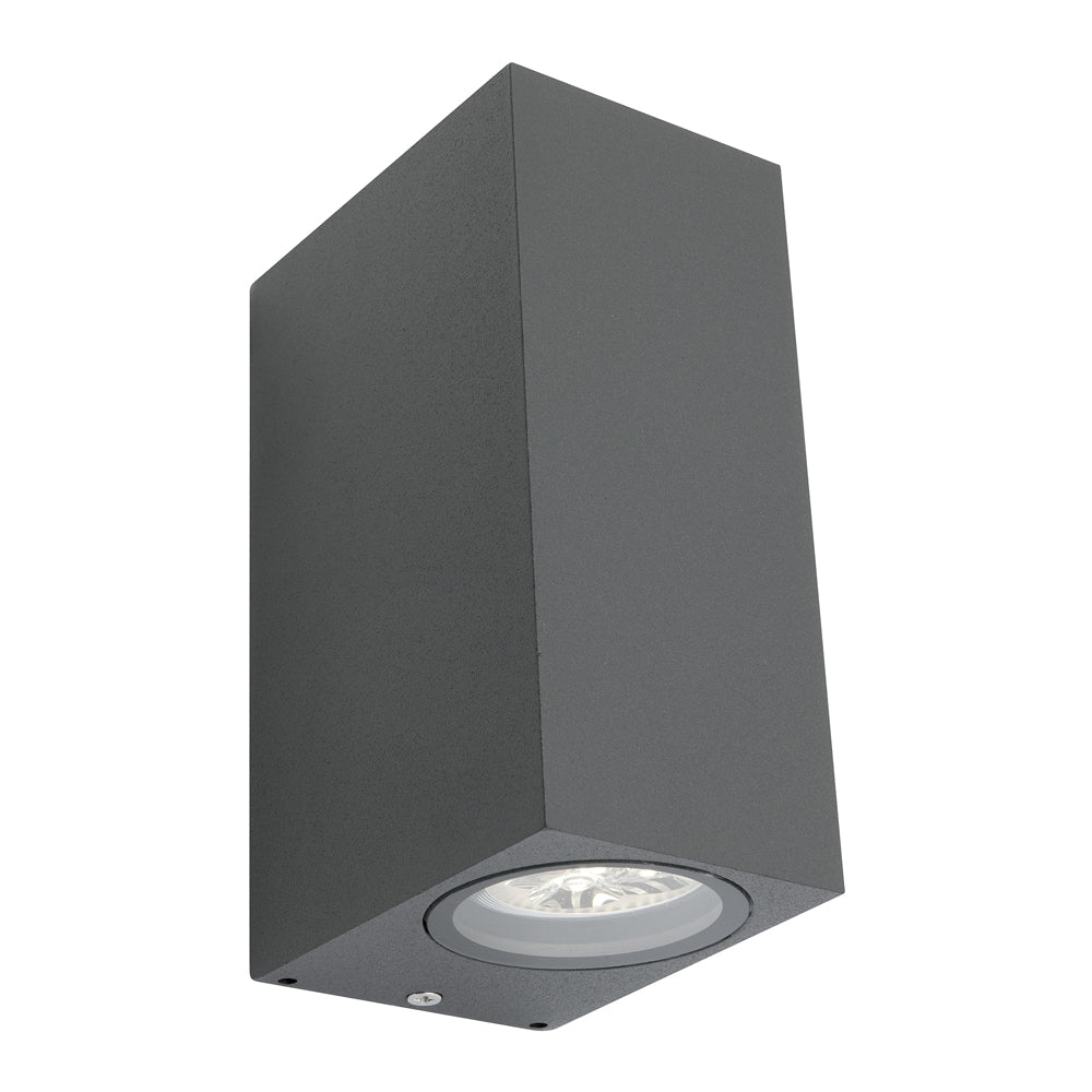 Brugge 2 Light Exterior Wall Light Charcoal Frame - BRUG2ECHA