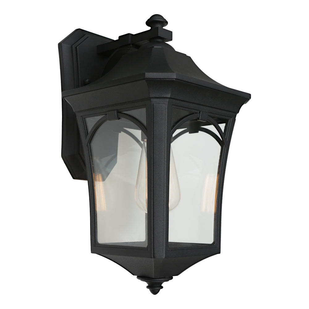 Burston Large Outdoor Wall Lantern Black - BURS1ELGBLK