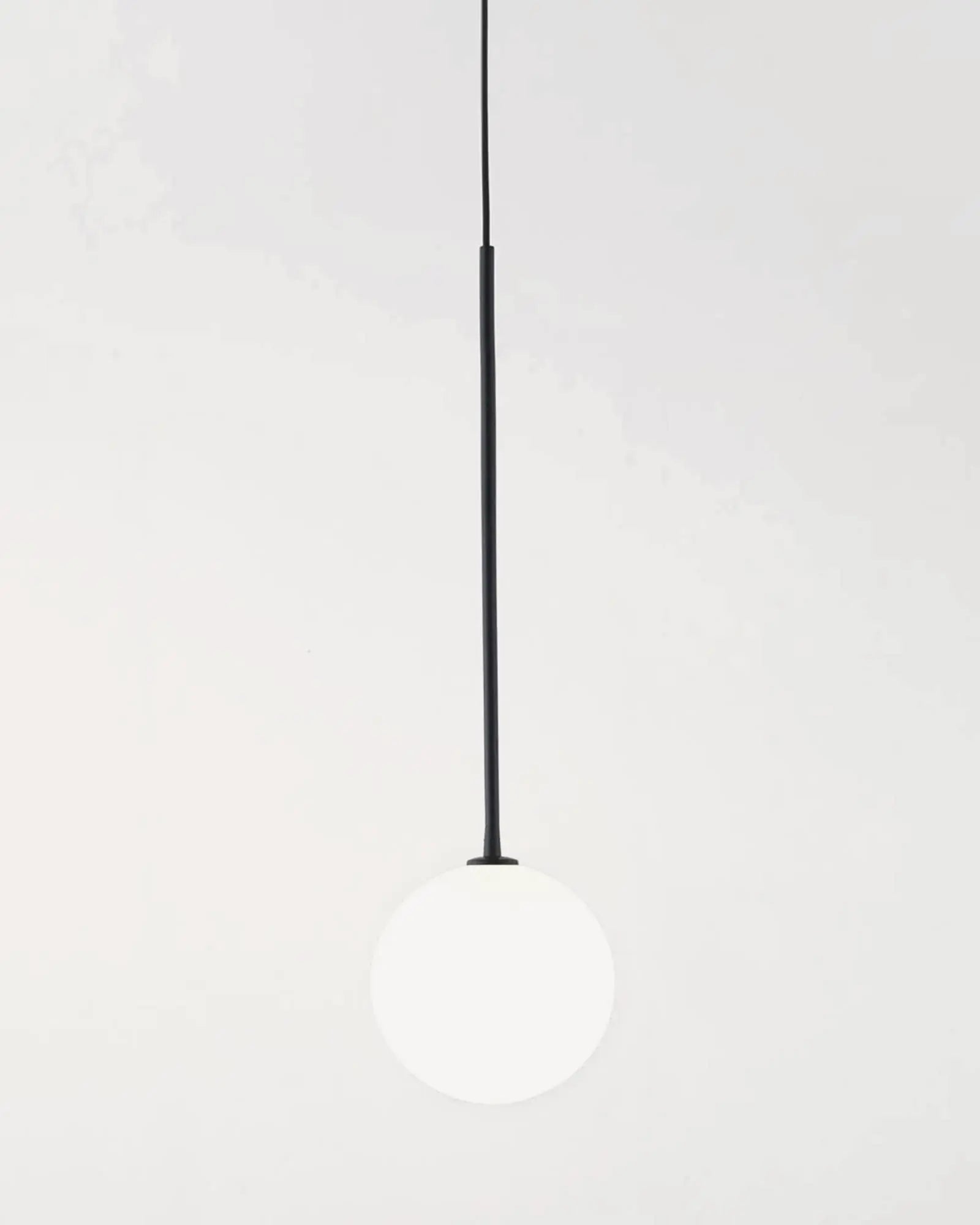 Ball Pendant Light 5W 2700k Matte Black & Opal - ARO.C1215/NEG/OPAL