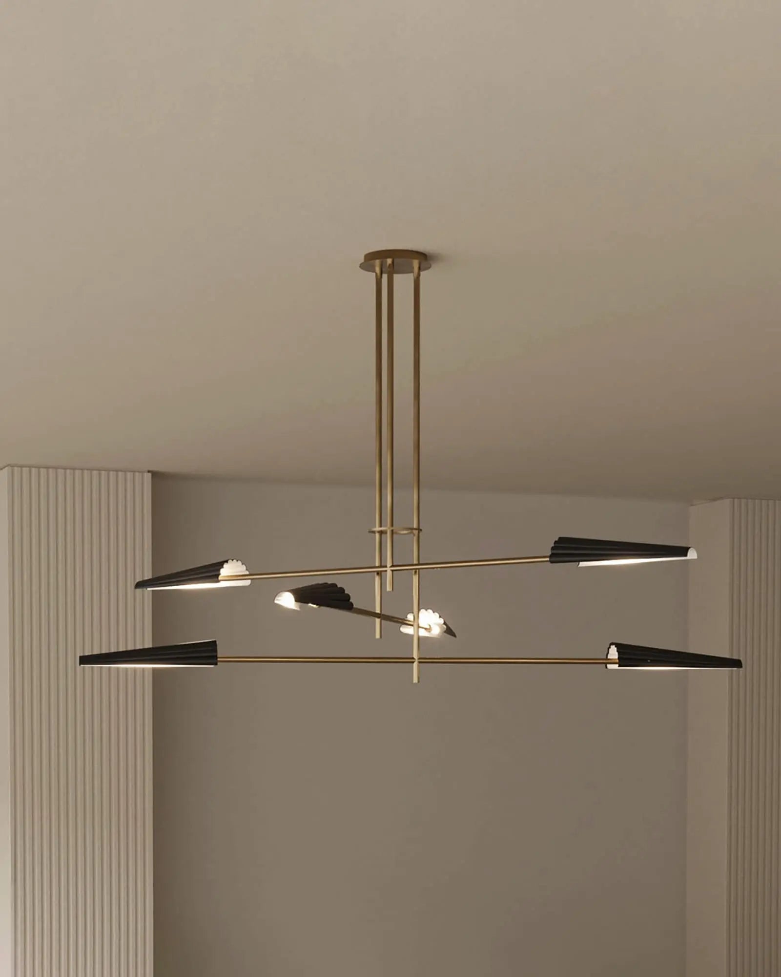 Bion Pendant Light Aged Gold & Black - ARO.C1306/6/ORO-NEG