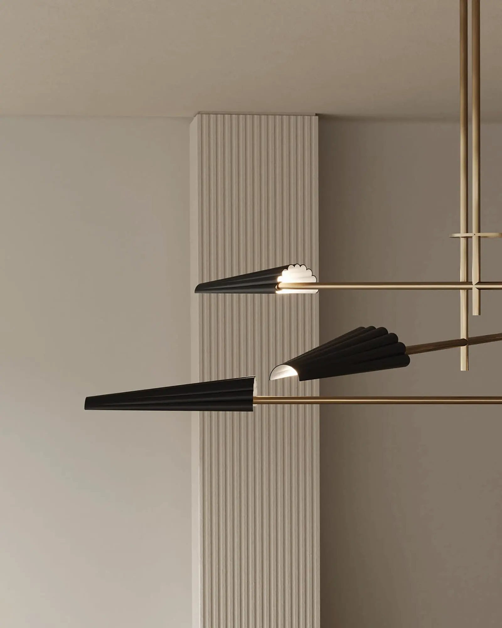 Bion Pendant Light Aged Gold & Black - ARO.C1306/6/ORO-NEG