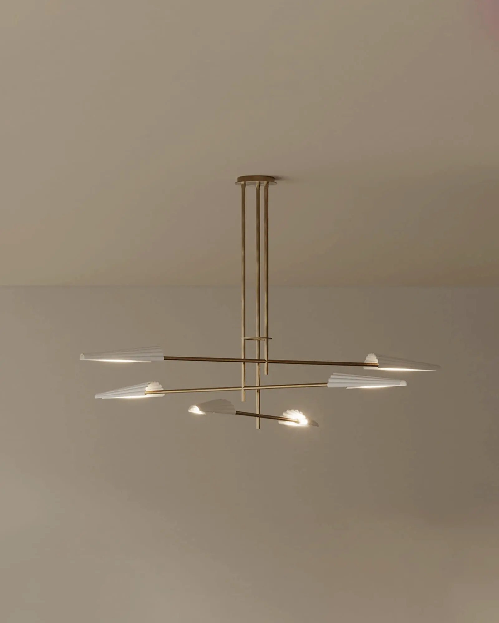 Bion Pendant Light Aged Gold & White - ARO.C1306/6/ORO-BCO