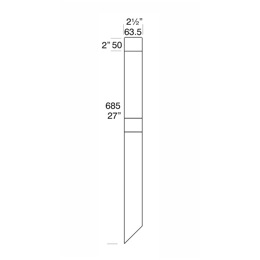 Bollard Aluminium Light Black - BOL700/BK