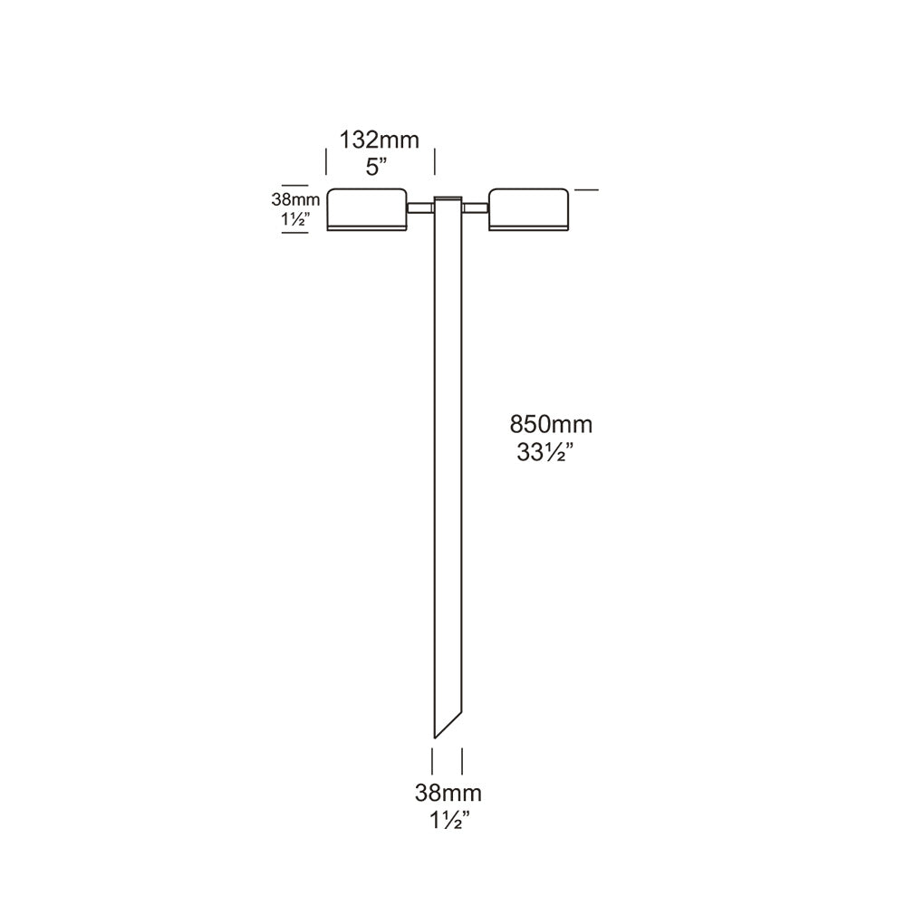 Border Lite Twin Aluminium Light - 3 Colour Variants Available