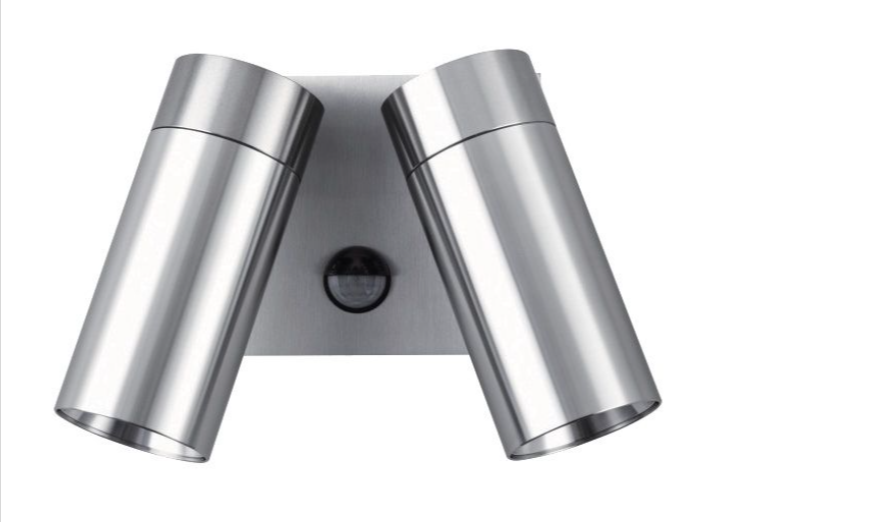 Reno Double Adjustable Spot Light With Sensor Titanium - ST153-TT